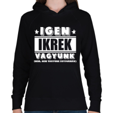 PRINTFASHION Ikrek vagyunk (fehér) - Női kapucnis pulóver - Fekete női pulóver, kardigán