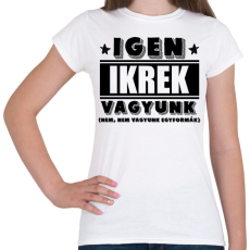 PRINTFASHION Ikrek vagyunk (fekete) - Női póló - Fehér