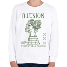PRINTFASHION Illusion - Gyerek pulóver - Fehér
