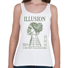 PRINTFASHION Illusion - Női atléta - Fehér női trikó