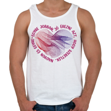 PRINTFASHION Illyés Gyula - Jó érezni - Férfi atléta - Fehér atléta, trikó