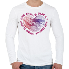 PRINTFASHION Illyés Gyula - Jó érezni - Férfi hosszú ujjú póló - Fehér