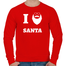PRINTFASHION ilovesanta - Férfi pulóver - Piros férfi pulóver, kardigán