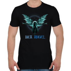 PRINTFASHION IM'A ANGEL - Férfi póló - Fekete