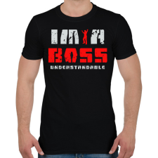 PRINTFASHION IM A BOSS - Férfi póló - Fekete férfi póló