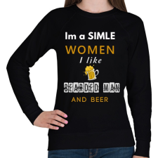 PRINTFASHION im a simple women - Női pulóver - Fekete női pulóver, kardigán