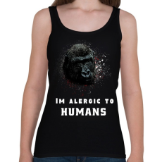 PRINTFASHION IM ALERGIC TO HUMANS - Női atléta - Fekete
