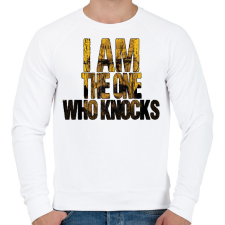 PRINTFASHION IM AM THE ONE WHO KNOCKS - Férfi pulóver - Fehér férfi pulóver, kardigán