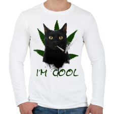 PRINTFASHION IM COOL - Férfi hosszú ujjú póló - Fehér férfi póló