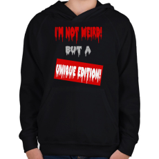 PRINTFASHION IM NOT WEIRD - Gyerek kapucnis pulóver - Fekete
