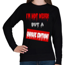 PRINTFASHION IM NOT WEIRD - Női pulóver - Fekete női pulóver, kardigán