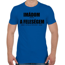 PRINTFASHION Imádom a feleségem - autó - Férfi póló - Királykék