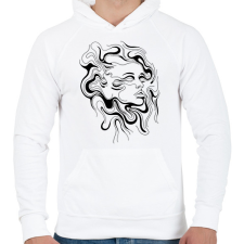 PRINTFASHION Imagine - Férfi kapucnis pulóver - Fehér férfi pulóver, kardigán