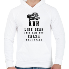 PRINTFASHION IMPALA - Férfi kapucnis pulóver - Fehér férfi pulóver, kardigán