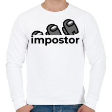 PRINTFASHION Impostor - Among us - Férfi pulóver - Fehér