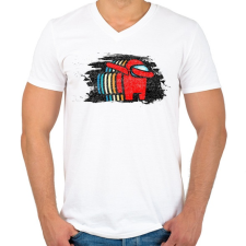 PRINTFASHION Impostor Dab - Among us - Férfi V-nyakú póló - Fehér férfi póló