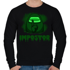 PRINTFASHION IMPOSTOR-GREEN - Férfi pulóver - Fekete