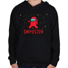 PRINTFASHION IMPOSTOR - Gyerek kapucnis pulóver - Fekete