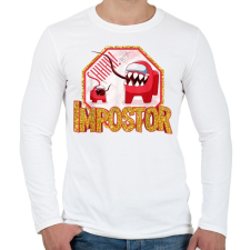 PRINTFASHION Impostor - Shhhhh! - Férfi hosszú ujjú póló - Fehér férfi póló