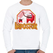 PRINTFASHION Impostor - Shhhhh! - Férfi pulóver - Fehér férfi pulóver, kardigán