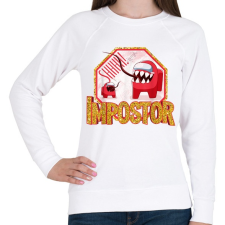 PRINTFASHION Impostor - Shhhhh! - Női pulóver - Fehér női pulóver, kardigán