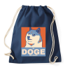 PRINTFASHION IN DOGE WE TRUST - Sportzsák, Tornazsák - Sötétkék