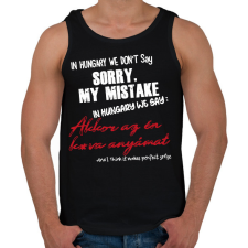 PRINTFASHION In Hungary we don't say - Férfi atléta - Fekete atléta, trikó