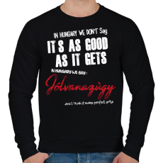 PRINTFASHION In Hungary we don't say - Férfi pulóver - Fekete