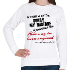 PRINTFASHION In Hungary we don't say - Női pulóver - Fehér