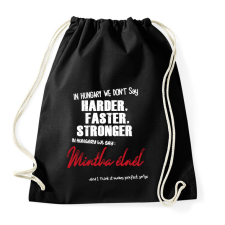 PRINTFASHION In Hungary we don't say - Sportzsák, Tornazsák - Fekete tornazsák