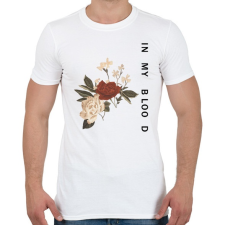PRINTFASHION IN MY BLOOD - Férfi póló - Fehér férfi póló