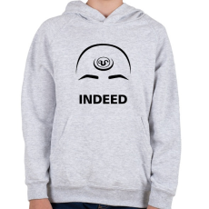 PRINTFASHION Indeed - Csillagkapu - Fekete - Gyerek kapucnis pulóver - Sport szürke