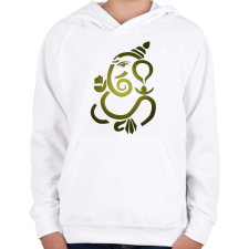 PRINTFASHION Indiai elefánt - Gyerek kapucnis pulóver - Fehér gyerek pulóver, kardigán