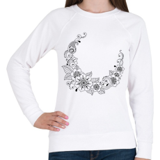 PRINTFASHION Indiai nyakék2 - Női pulóver - Fehér