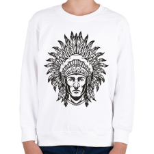PRINTFASHION Indián  - Gyerek pulóver - Fehér gyerek pulóver, kardigán