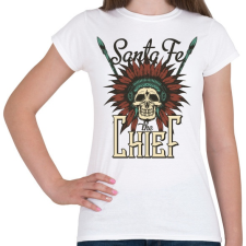 PRINTFASHION Indián koponya - Santa Fe - Női póló - Fehér női póló