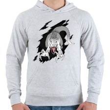 PRINTFASHION Indominus rex - Férfi kapucnis pulóver - Sport szürke férfi pulóver, kardigán