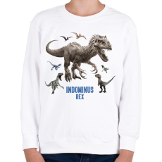 PRINTFASHION Indominus Rex - Gyerek pulóver - Fehér