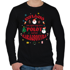 PRINTFASHION Infláció és karácsony - Férfi hosszú ujjú póló - Fekete férfi póló