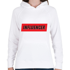 PRINTFASHION Influencer - Női kapucnis pulóver - Fehér női pulóver, kardigán