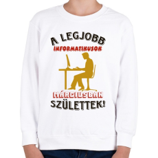 PRINTFASHION Informatikus férfi szülinapja március - Gyerek pulóver - Fehér