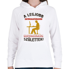 PRINTFASHION Informatikus  férfi szülinapja november - Női kapucnis pulóver - Fehér