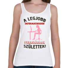 PRINTFASHION Informatikus nő szülinapja február - Női atléta - Fehér