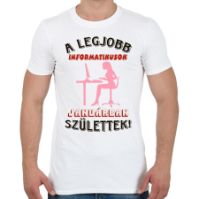 PRINTFASHION Informatikus nő szülinapja január - Férfi póló - Fehér férfi póló