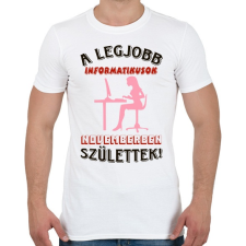PRINTFASHION Informatikus  nő szülinapja november - Férfi póló - Fehér férfi póló