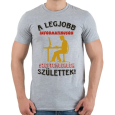 PRINTFASHION Informatikus szülinapja szeptember - Férfi póló - Sport szürke