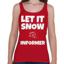 PRINTFASHION INFORMER - Női atléta - Cseresznyepiros női trikó