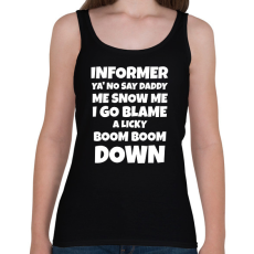 PRINTFASHION INFORMER SNOW DALSZÖVEG - Női atléta - Fekete