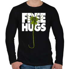 PRINTFASHION Ingyen ölelés - Férfi hosszú ujjú póló - Fekete