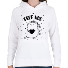 PRINTFASHION Ingyen ölelés - Süni - Női kapucnis pulóver - Fehér
